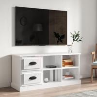 Tv-meubel 102x35,5x47,5 cm bewerkt hout hoogglans wit - thumbnail