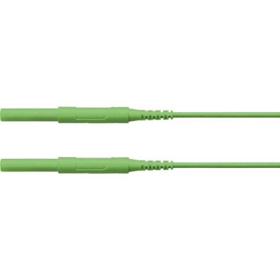 Schützinger Veiligheidsmeetsnoer Stekker 4 mm Stekker 4 mm 100.00 cm Groen 1 stuk(s)