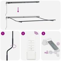 VidaXL Inklapbaar zonnescherm multikleur 350 x 250 cm - thumbnail