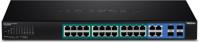 TRENDnet 2-poorts Web Smart PoE+ Switch, 24 x Gigabit PoE+ poorten, 4 x gedeelde gigabit poorten (RJ-45- of XGA), VLAN, QoS, LACP, IPv6 ondersteuning, 370W PoE-totaalvermogen, TPE-5028WS - thumbnail