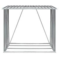 Haardhoutschuur 163x83x154 cm gegalvaniseerd staal grijs - thumbnail