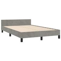 Bedframe zonder matras 120x190 cm fluweel lichtgrijs - thumbnail