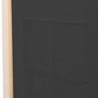 Kamerscherm met 3 panelen 120x170x4 cm stof grijs - thumbnail