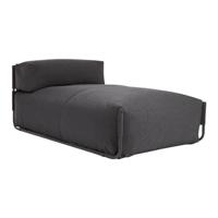 Kave Home Modulaire Outdoor Bank 'Square' Chaise Longue, kleur Donkergrijs - thumbnail