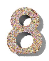 HEMA Chocolade feestcijfer 8 met discodip - thumbnail