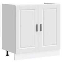 Spoelbakonderkast Porto 80x46x81,5 cm bewerkt hout wit - thumbnail