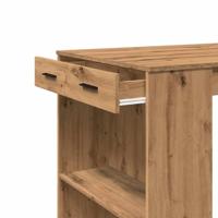 Bartafel 102x70x103,5 cm bewerkt hout artisanaal eikenkleurig - thumbnail
