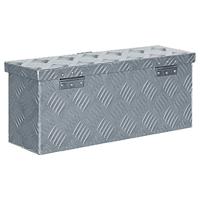VidaXL Aluminium kist 48,5x14x20 cm zilverkleurig - thumbnail