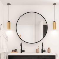 Ben Ingiro ronde spiegelkast Ø90cm zwart - thumbnail