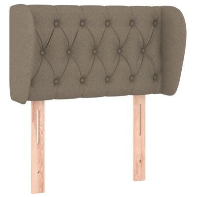 Hoofdbord met randen 103x23x78/88 cm stof taupe