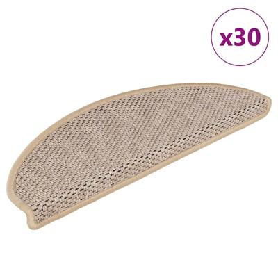 VidaXL Trapmatten sisal-look zelfklevend 30 st 65x21x4 cm lichtbeige VidaXL Trapmatten sisal-look zelfklevend 30 st 65x21x4 cm lichtbeige