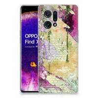 Smartphone hoesje OPPO Find X5 Letter Painting - thumbnail
