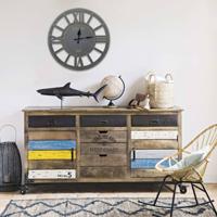 vidaXL Wandklok 60 cm MDF grijs - thumbnail