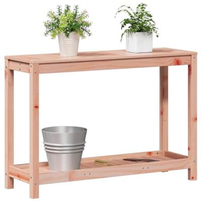 VidaXL Oppottafel met schap 108x35x75 cm massief douglashout - thumbnail