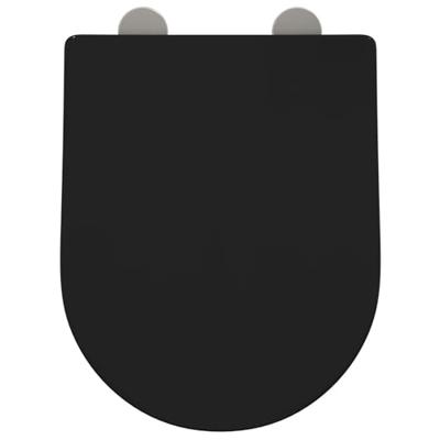 Toiletzitting Zwart 48 x 36.5 x 4.5 cm Polypropyleen