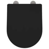 Toiletzitting Zwart 48 x 36.5 x 4.5 cm Polypropyleen - thumbnail