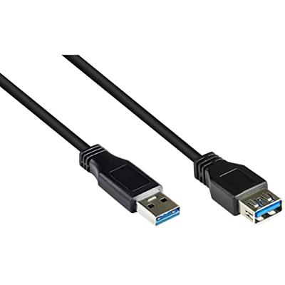 USB A 3.0 verlengkabel 0,5 meter zwart