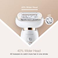 Braun Silk-épil 9 Flex 9-010 - Epilator Voor Vrouwen Met Flexibele Kop Voor Ontharen, Wit/Goud - thumbnail