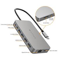 HYPER HDM1H laptop dock & poortreplicator USB 3.2 Gen 1 (3.1 Gen 1) Type-C Roestvrijstaal - thumbnail