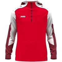 JAKO 6770 Sweater Met Kap Dynamic - Rood/Wit/Donkerrood - L - thumbnail