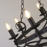 Searchlight Klassieke kroonluchterCartwheel Ø 80cm - 8908-8BK - thumbnail