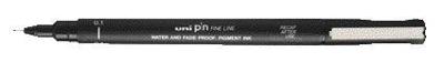 Fineliner uni-ball pin 0.1mm zwart | 12 stuks