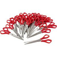 Creativ Company Schoolscharen, l: 16 cm, puntig, rechtshandig, rood, 24 stuk/ 1 doos - thumbnail