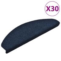 VidaXL Trapmatten zelfklevend 30 stuks 65x21x4 cm marineblauw halfrond groot - thumbnail