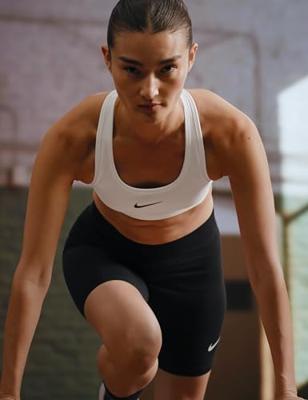 Nike PRO Dri-FIT Dames sport-bh (Wit, XS)