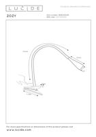 Lucide ZOZY - Klemlamp - LED 3 StepDim - 1x4W 3000K - Zwart - thumbnail