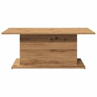 Salontafel 102x55,5x40 cm bewerkt hout artisanaal eikenkleur - thumbnail