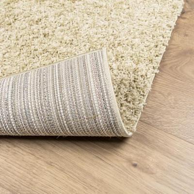 VidaXL Vloerkleed pamplona shaggy hoogpolig modern 60x110 cm goudkleur