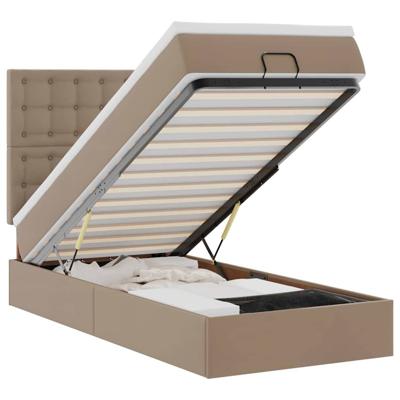 Ottoman bed met matras en LED's 90x190cm kunstleer