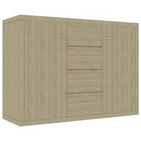 Dressoir 88x30x65 cm bewerkt hout sonoma eikenkleurig - thumbnail