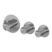 Inbouwthermostaat Brauer Chrome Carving en 2 Stopkranen Met in- en Afbouwdelen Chroom - thumbnail