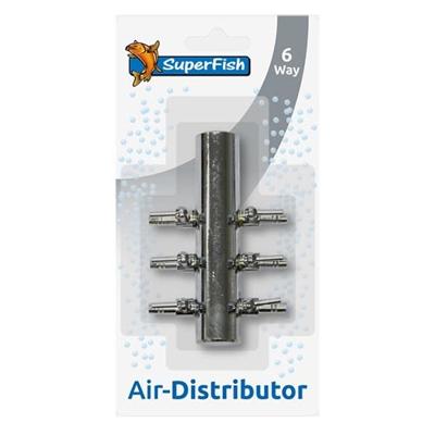 Rvs verdeelstuk 6 uitgangen Superfish - Superfish