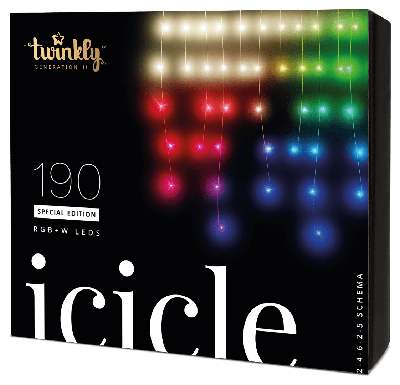 Mobiele kerstverlichting 190 RGB W LEDs ijspegelverlichting Generation II Twinkly 5 meter - Twinkly Mobiele kerstverlichting 190 RGB W LEDs ijspegelverlichting Generation II Twinkly 5 meter - Twinkly
