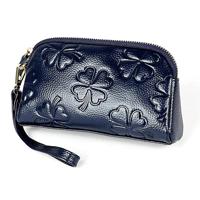 2026 multifunctionele Litchi textuur vrouwen grote capaciteit hand portemonnee shell tas met kaartsleuven (Sapphire Blue) - thumbnail