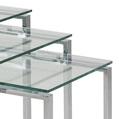 Bendt Bijzettafel 'Lone' set van 3 stuks, kleur Chroom - thumbnail