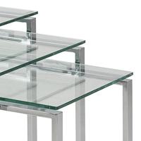 Bendt Bijzettafel 'Lone' set van 3 stuks, kleur Chroom - thumbnail