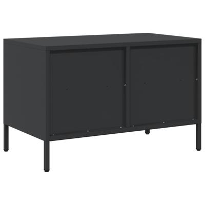 Tv-meubel 202x39x43,5 cm koudgewalst staal zwart