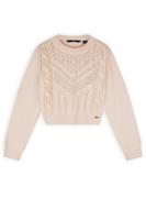 NoBell Zomer trui gebreid meisjes Ivoor wit - gehaakte details - Kader - thumbnail