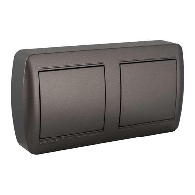 Lasdoos Solera Mural 14,8 x 7,2 x 2,8 cm Grafiet Dubbel