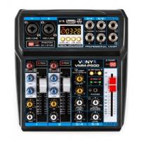 Vonyx VMM-P500 4-kanaals mixer met USB, BT & MP3-speler - thumbnail