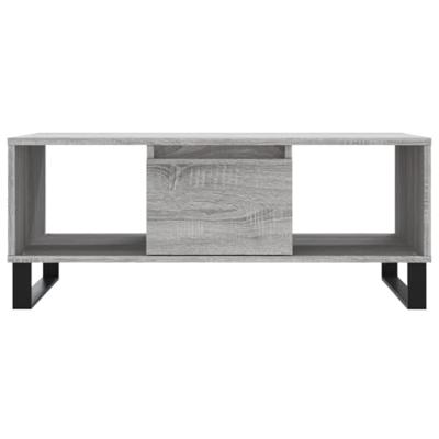 Salontafel 90x50x36,5 cm bewerkt hout grijs sonoma