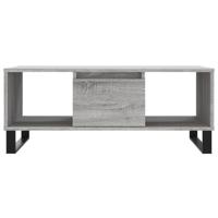 Salontafel 90x50x36,5 cm bewerkt hout grijs sonoma - thumbnail