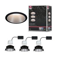Paulmann 93408 Cole Coin Inbouwlamp Set van 3 stuks LED 18 W Zwart, Zilver - thumbnail