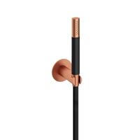 Hotbath Cobber staafhanddouche met doucheslang en wandhouder, geborsteld koper - thumbnail