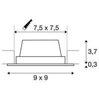 SLV 112720 Frame Basic LED-inbouwlamp LED LED vast ingebouwd 9.4 W Zwart (mat) - thumbnail