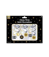 Classy Party Swirls 90 Jaar (12st) - thumbnail